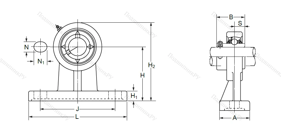 Подшипниковый узел UCPH 208 (UCHP 208) в Екатеринбурге
