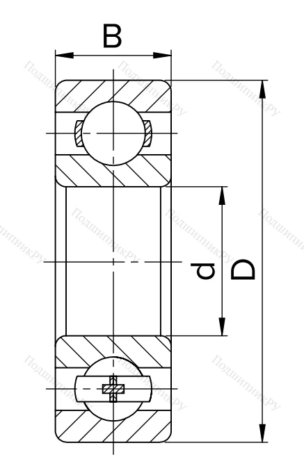 Миниатюрный шариковый подшипник 6-1000084 в Екатеринбурге