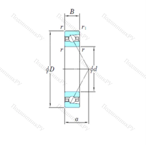 Подшипник шариковый радиально-упорный 3NCHAR 910