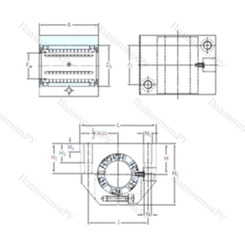 Подшипник шариковый линейный LUNE 30 от производителя  SKF