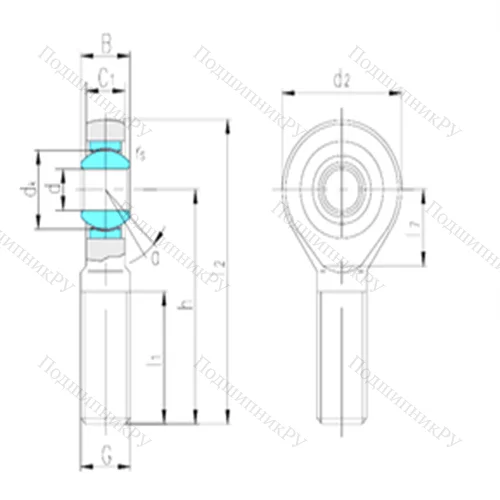 Подшипник скольжения сферический SA 45ET-2RS от производителя  LS
