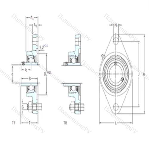 Подшипниковый узел шариковый радиальный FYTB 25 WF от производителя  SKF