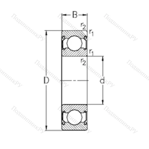 Подшипник шариковый радиальный 6022-2Z от производителя  NKE