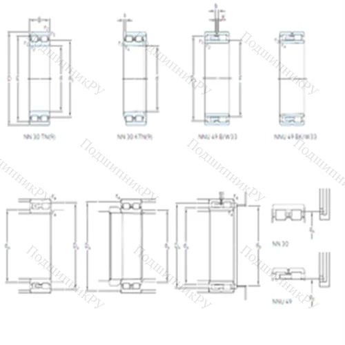 Подшипник роликовый радиальный NNU 4938 B/SPW 33 от производителя  SKF