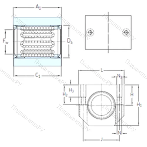 Подшипник шариковый линейный LUJR 20 от производителя  SKF