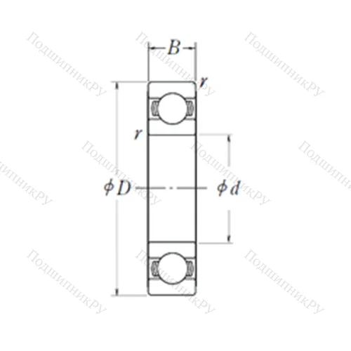 Подшипник шариковый радиальный 6009L 11-H-20ZZ