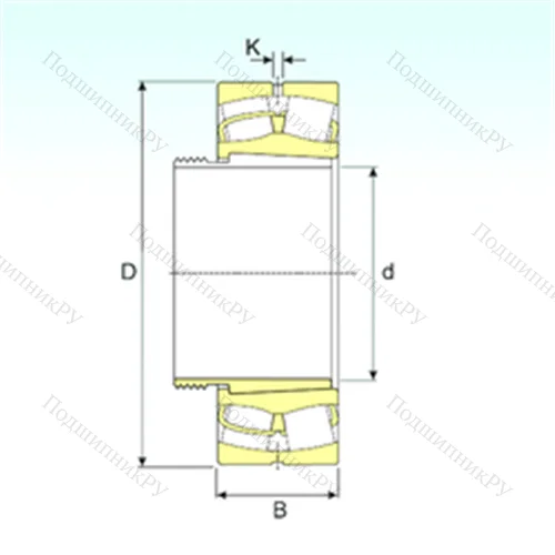 Подшипник роликовый радиальный самоцентрирующийся 24132 EK 30W 33+AH 24132 от производителя  ISB
