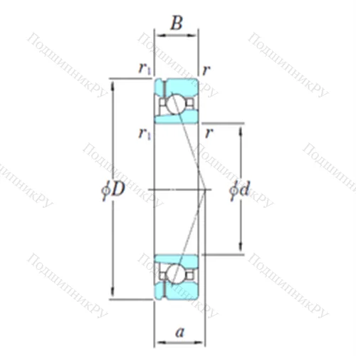 Подшипник шариковый радиально-упорный 3NCHAF 914CA