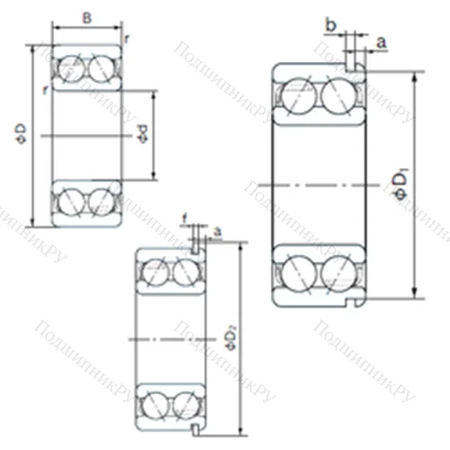 Подшипник шариковый радиально-упорный 5220NR