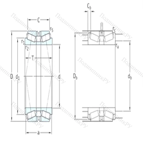 Подшипник роликовый радиально-упорный спаренный 32216T 78J 2/QDBC 110 от производителя  SKF