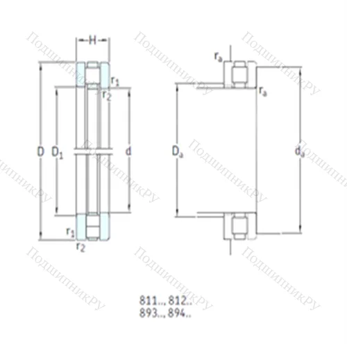 Подшипник роликовый упорный 81136M от производителя  SKF