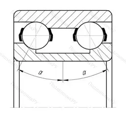 Модификация подшипника 20-3056208К размер 40x80x30,2 от производителя  ГПЗ-23
