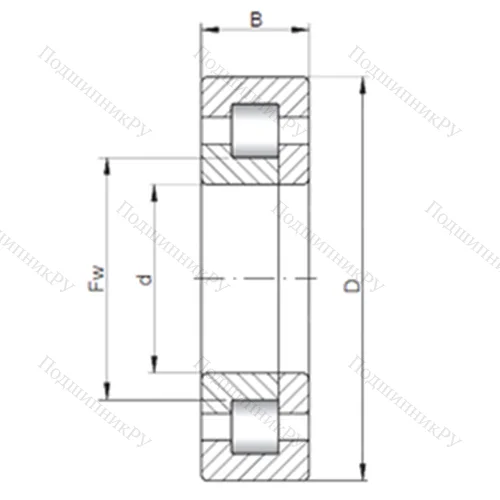 Подшипник роликовый радиальный NUP 39/500 от производителя  CX