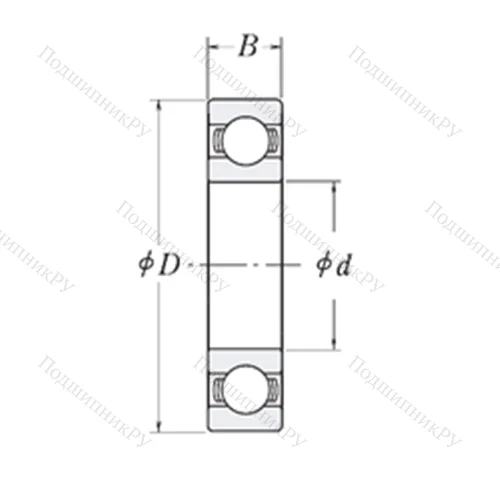 Подшипник шариковый радиальный MJ 3.3/4