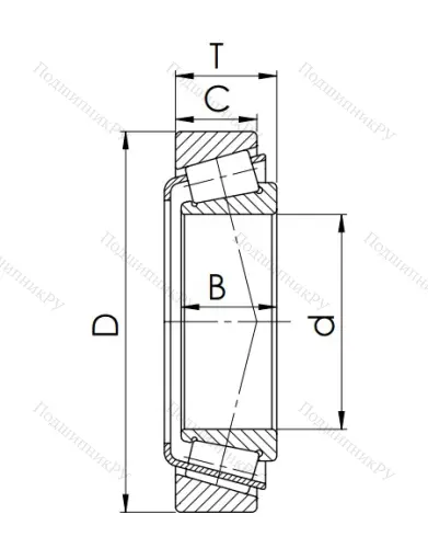 Конический роликовый подшипник 7538 (32238) T0HMXOPEJF в Екатеринбурге