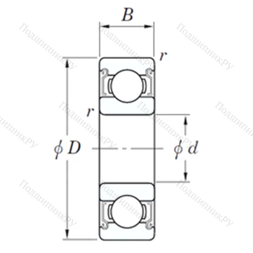 Подшипник шариковый радиальный SE 624 ZZSTMG 3