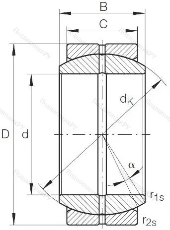 Шарнирный подшипник GE 15 DO от производителя  INA Шарнирный подшипник GE 15 DO от производителя  INA