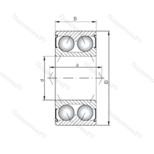 Подшипник шариковый радиально-упорный 3818 ZZ от производителя  CX