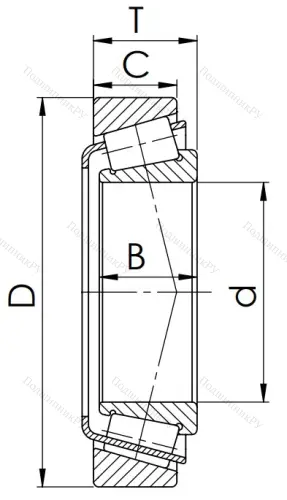 Конический роликовый подшипник 6-2007124 А (СПЗ-9) в Екатеринбурге