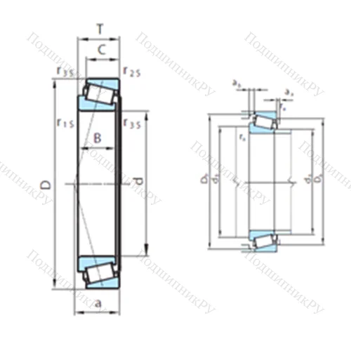 Подшипник роликовый радиально-упорный PSL 610-304