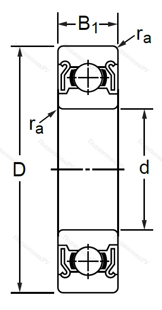 Дюймовый шариковый подшипник RMS 15 ZZ (MJ 1-7/8-2Z) в Екатеринбурге