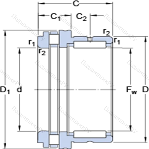 Комбинированные упорные шарикоподшипники с игольчатыми роликами NKXR 17 от производителя  SKF Комбинированные упорные шарикоподшипники с игольчатыми роликами NKXR 17 от производителя  SKF