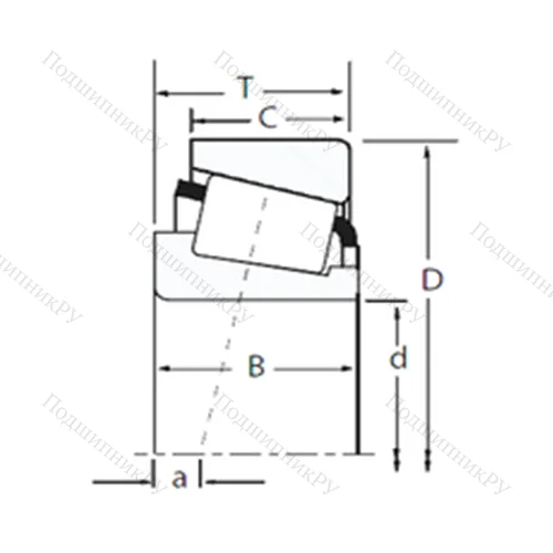 Подшипник роликовый радиально-упорный 1780/1738X от производителя  TIMKEN