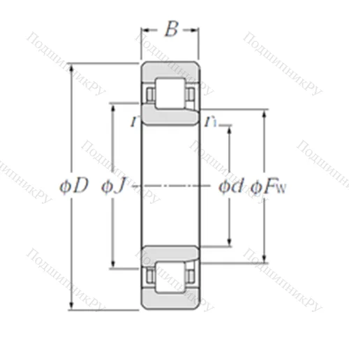 Подшипник роликовый радиальный NJ 217E