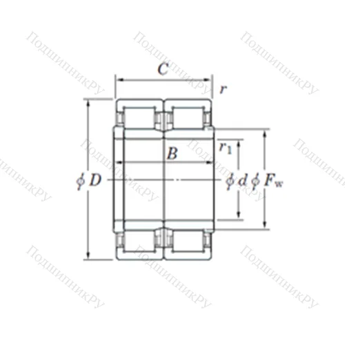 Подшипник роликовый радиальный 26NJ/NUJ 2686