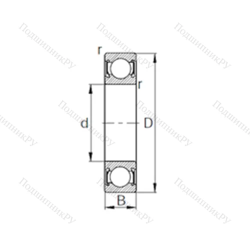 Подшипник шариковый радиальный HC 6308/32DDh от производителя  KBC