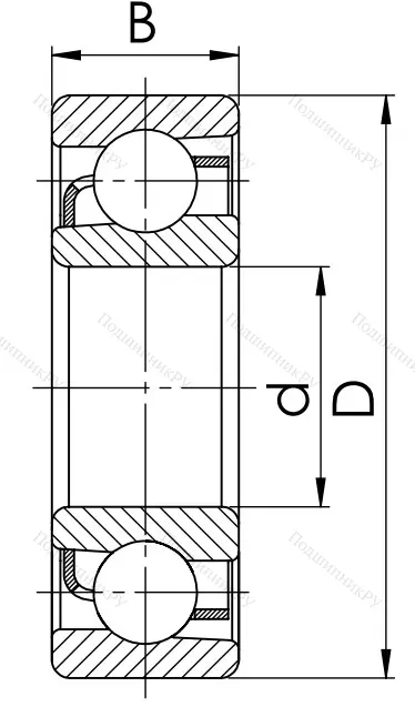 Радиально-упорный шариковый подшипник 46120 А (7020 AC) в Екатеринбурге