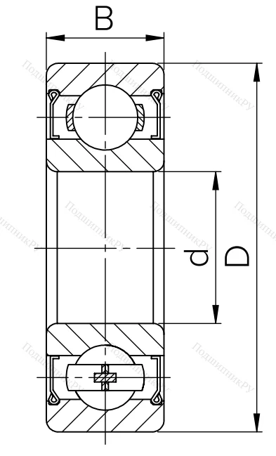 Шариковый однорядный подшипник 80314 (6314 ZZ) в Екатеринбурге