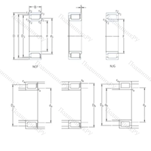 Подшипник роликовый радиальный NCF 18/750V от производителя  SKF