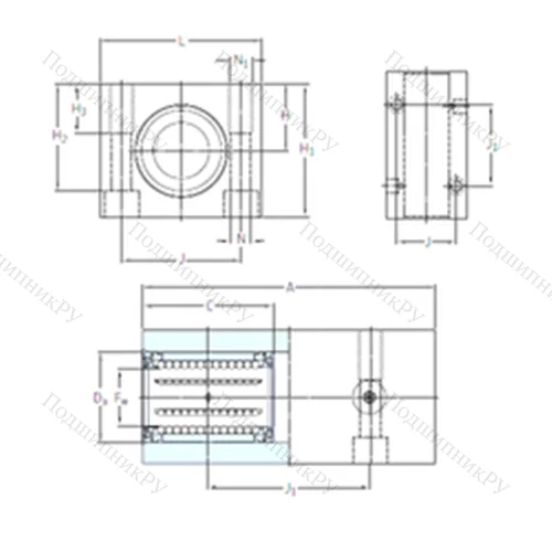 Подшипник шариковый линейный LTCD 20-2LS от производителя  SKF