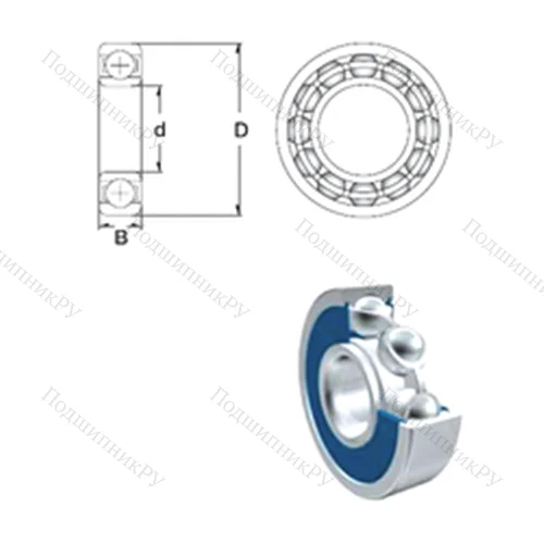 Подшипник шариковый радиальный S 61914-2RS от производителя  ZEN