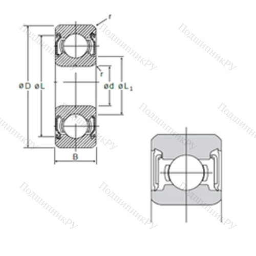 Подшипник шариковый радиальный 629DD от производителя  NMB