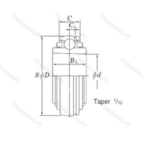 Подшипник шариковый радиальный UK 326L 3 от производителя  KOYO