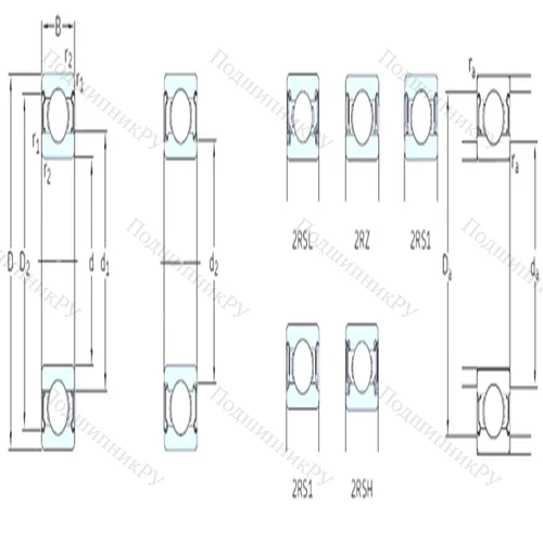 Подшипник шариковый радиальный E 2.6202-2Z от производителя  SKF