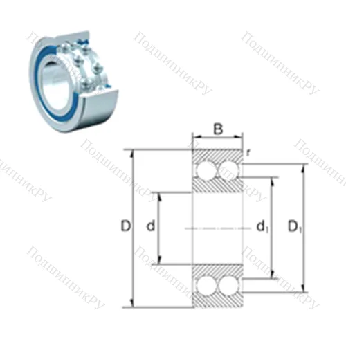Подшипник шариковый радиальный S 4203-2RS от производителя  ZEN Подшипник шариковый радиальный S 4203-2RS от производителя  ZEN
