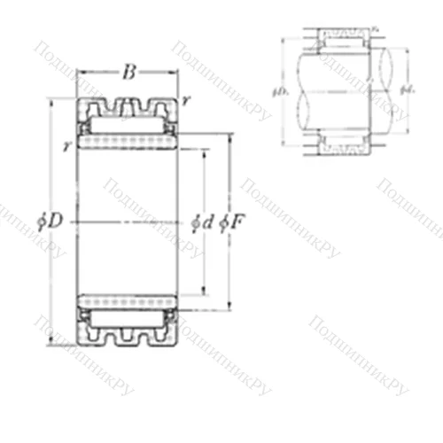 Подшипник игольчатый радиальный NA 4922S от производителя  NTN
