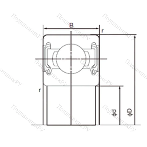 Подшипник шариковый радиальный 6307-2NKE 9
