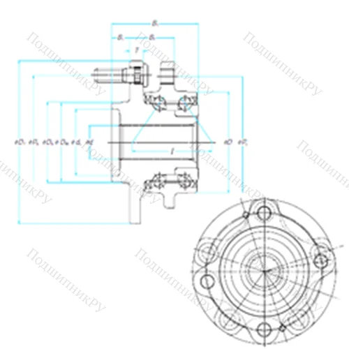 Подшипник шариковый радиально-упорный 55BWKH 02A