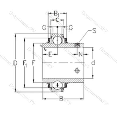 Подшипник шариковый радиальный GYE 16-KRRB от производителя  NKE Подшипник шариковый радиальный GYE 16-KRRB от производителя  NKE