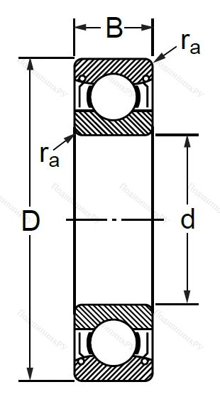 Шариковый однорядный подшипник 76-80212 (6212 ZZ C 3) в Екатеринбурге