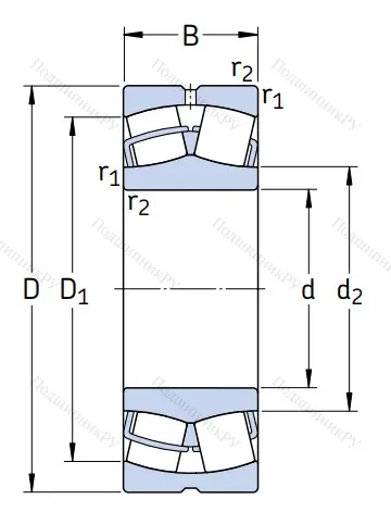 Сферический роликовый подшипник 53618 Н (22318 W 33) в Екатеринбурге
