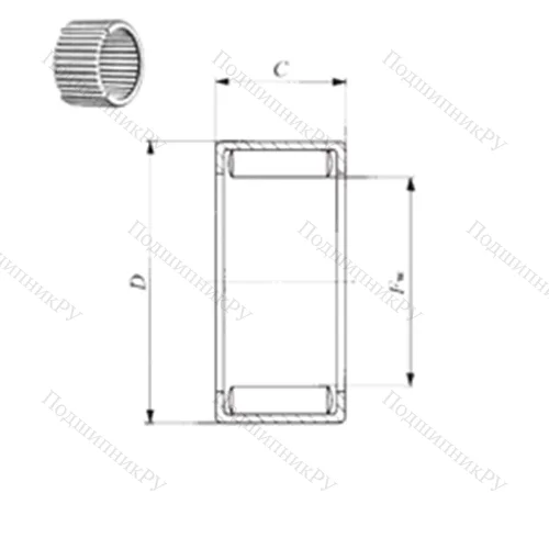 Подшипник игольчатый радиальный YTL 48 от производителя  IKO