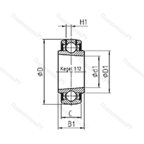 Подшипник шариковый радиальный UK 316