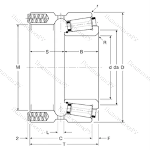 Подшипник роликовый радиально-упорный 131092X/131152XP от производителя  Gamet