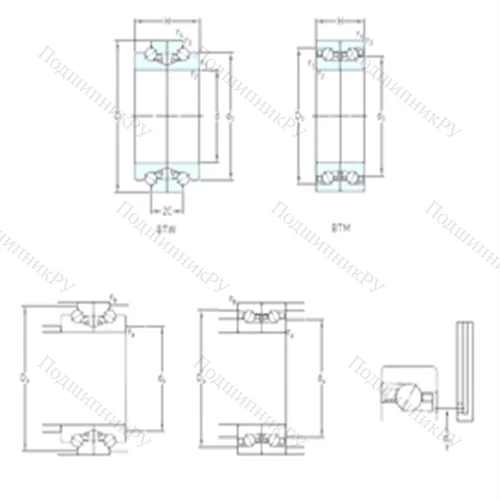 Подшипник шариковый радиально-упорный спаренный BTW 35 CTN 9/SP от производителя  SKF