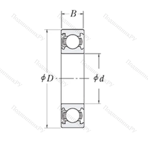 Подшипник шариковый радиальный MJ 7/8-Z от производителя  RHP